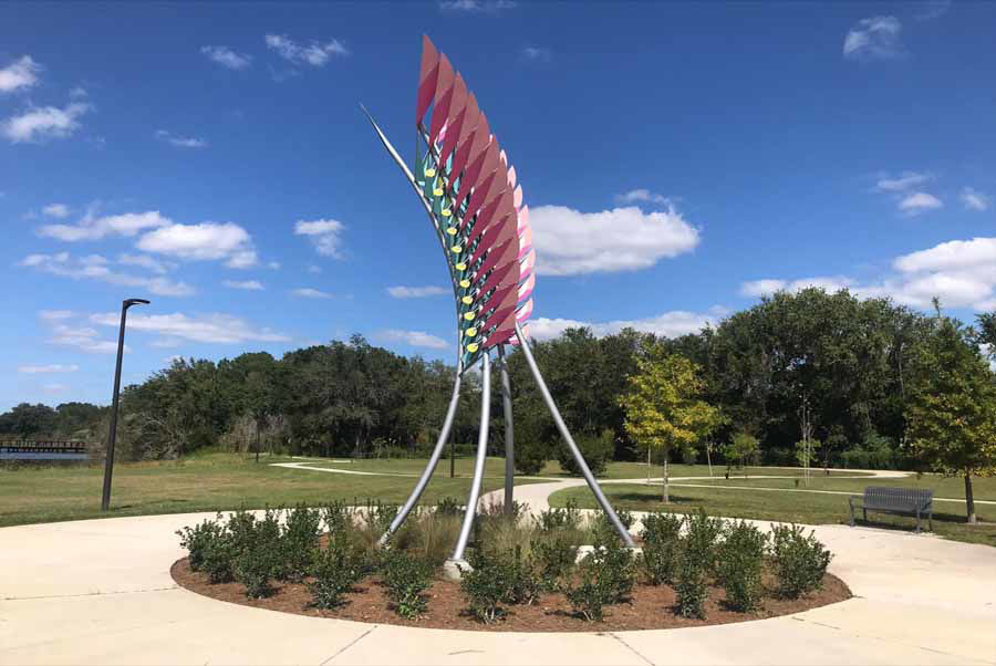 "Bird of Paradise" on Display at Carrollwood Village Park in Tampa, Florida